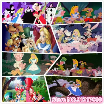 Disney Принцесса карточка мультяшный персонаж 1000 шт. бумажная головоломка декомпрессия Сделай Сам Большая головоломка игрушка уникальный подарок