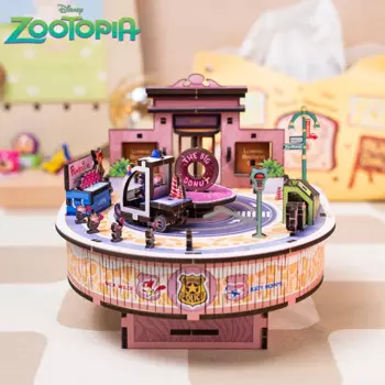 Disney Zootopia Octopus Box 3D твердый пазл деревянная сборка игрушка ручная работа Кролик Подарки от Judy