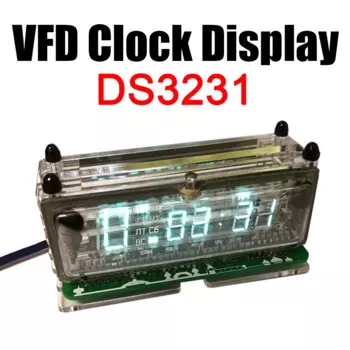 Дисплей часов VFD DS3231, цифровые настольные часы с зеркальным экраном, с прозрачной компенсацией температуры
