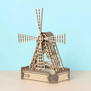 DIY 3D деревянные пазлы большая модель ветряной мельницы строительные блоки наборы сборка головоломка игрушка в подарок