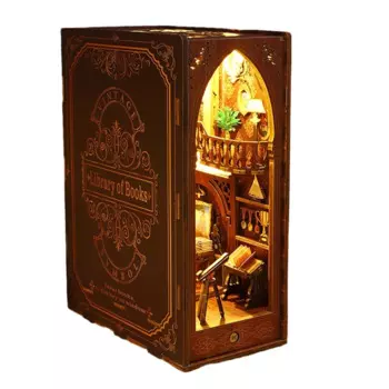 DIY Book Nook 3D Деревянный пазл, набор для фотографий, с фотомоделями, наборы для взрослых