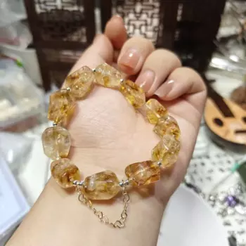 DIY Ручная работа супер Сказочный Полный комплект в китайском стиле желтая кристальная желтая башня кристалл счастливая фотография роскошный браслет неправильной формы Ins