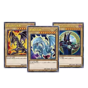 DIY Yu-Gi-Oh! Самодельная серия 3 шт. Hac синие глаза белый дракон цвет вспышка аниме периферийная игра коллекционная открытка праздничный подарок