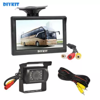 DIYKIT 5-дюймовый TFT ЖК-дисплей Автомобильный монитор заднего вида Водонепроницаемый CCD обратный резервный автомобиль Грузовик Автобус камера
