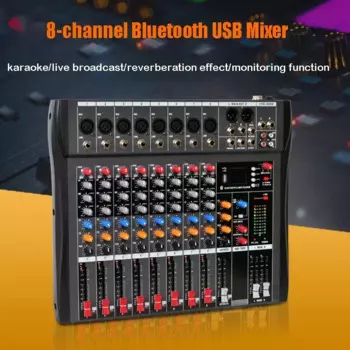 DJ контроллер миксер Аудио Звук смешивающая настольная карта Профессиональные ПК Цифровые консоли интерфейсная консоль профессиональное оборудование 8 каналов