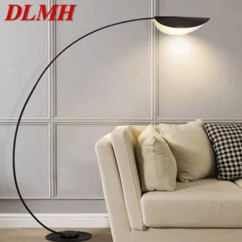 DLMH, черная рыболовная планета, современная семейная гостиная за диваном, необычная фотолампа
