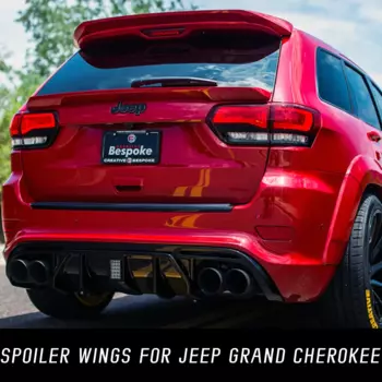 Для 2013-2020 Jeep Grand Cherokee Задняя Крышка багажника, губа, спойлер, крылья, черный, белый, углеродный внешний вид, аксессуары