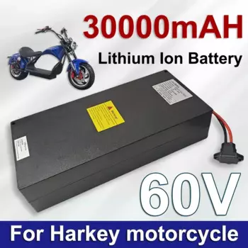 Для электрического автомобиля Harley, литиевая батарея, водонепроницаемая батарея 18650, 60 В, 30 Ач, двухколесный складной электрический скутер Citycoco, велосипед