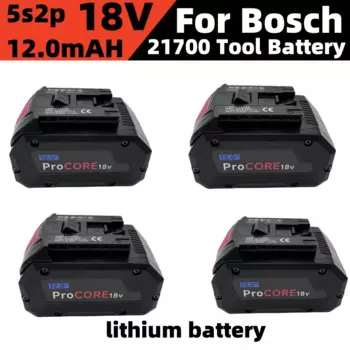 Для BOSCH Professional 5S2P 18 В 21700 12000 Ач аккумулятор ProCORE 18 В литий-ионный аккумулятор Замена для BAT609 BAT618 с BMS
