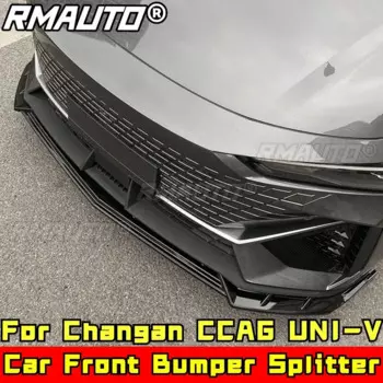Для Changan CCAG UNI-V Body Kit, передний бампер, спойлер, глянцевый черный спортивный стиль, передний бампер, диффузор, защита, автомобильные аксессуары