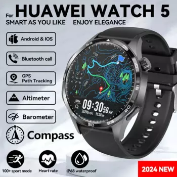 Для часов 5 Pro Смарт-часы 1,53 дюйма HD AMOLED-экран NFC GPS-трекер IP68 Bluetooth-часы для звонков Мужчины Женщины Мониторинг здоровья