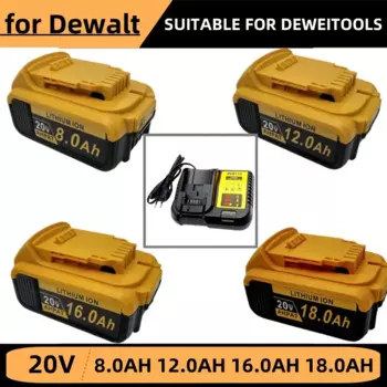 Для Dewalt 20 В 16 Ач 18 Ач, или DEWALT DCB115, зарядное устройство DCB118, быстрая зарядка, литиевая батарея, аккумулятор для инструментов DCB203 DCB204