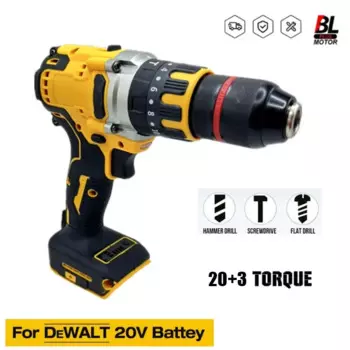 Для DeWALT 20 В аккумуляторная электрическая дрель 20 + 3 крутящий момент бесщеточная Ударная дрель 13 мм Патрон Отвертка электроинструменты