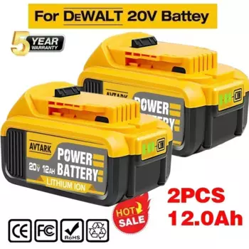 Для Dewalt аккумулятор 100% оригинал 20 В 12000 мАч замена электроинструмента аккумулятор для отвертки 20 В 12 Ач DCB206 DCB204 DCB200 DCB180 DCB205