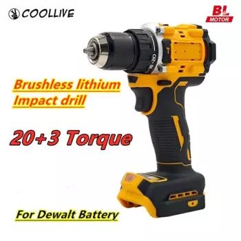Для Dewalt аккумулятор 20 В бесщеточная компактная дрель-шуруповерт 1/2 дюйма 20 + 3 крутящего момента беспроводная электрическая отвертка литиевые электроинструменты