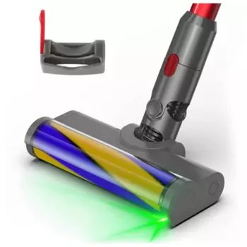Для Dyson V7 V8 V10 V11 V15 Беспроводная насадка для пылесоса Мягкая роликовая щетка с кнопкой переключения для твердого пола