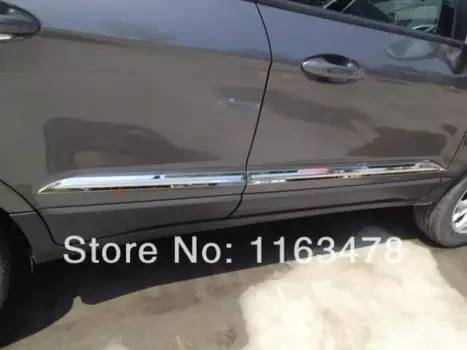 Для Ford EcoSport 2013 2014 2015 2016 ABS Хромированная Боковая дверь корпус формовочная накладка