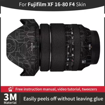 Для Fujifilm XF 16-80 мм F4 объектив камеры Fujifilm 16 80 мм кожа против царапин наклейка на объектив камеры защитная пленка