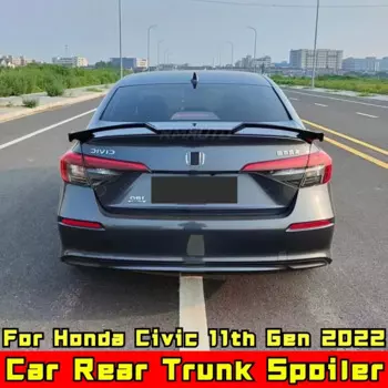 Для Honda Civic 11 поколения 2022 Комплект кузова задний спойлер для багажника из углеродного волокна вид TR Стиль Автомобильный задний спойлер крыло автомобильные аксессуары