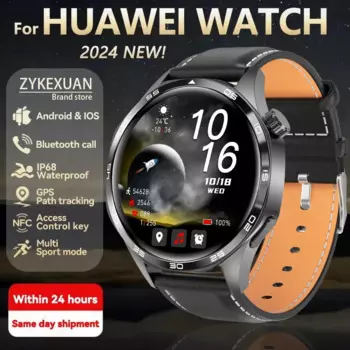 Для HUAWEI GT5Pro GPS NFC Смарт-часы Мужчины 360*360 AMOLED Экран Пульсометр Bluetooth Вызов Водонепроницаемые Спортивные Смарт-часы 2024Новинка