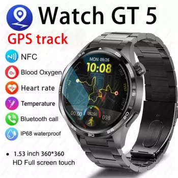 Для Huawei WATCH GT 5 Pro Смарт-часы для мужчин NFC GPS трекер AMOLED 360*360 HD экран сердечного ритма Bluetooth вызов спортивные умные часы