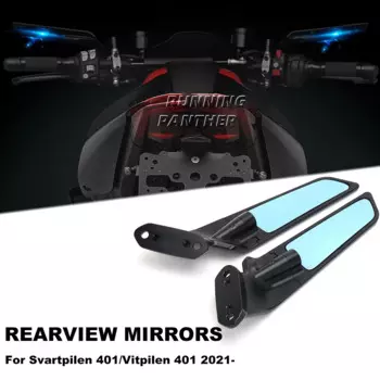Для Husqvarna Svartpilen 401 Vitpilen 401 2021 2022 Новое левое и правое зеркало заднего вида Мотоциклетные аксессуары черного цвета