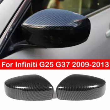 Для Infiniti G25 G37 2009-2013 Автомобильная наклейка на боковое зеркало заднего вида, крышка крыла, внешняя дверь, задний вид, отделка корпуса из углеродного волокна