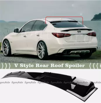 Для Infiniti Q50 Q50S спойлер на крышу 2014 2015 2016 2017 ABS Материал черный спойлер заднего багажника