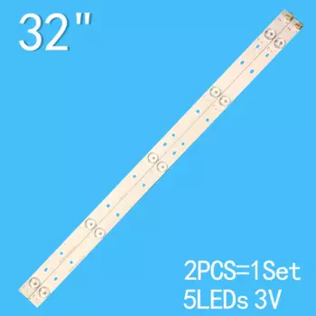 Для LG 32-дюймовая светодиодная подсветка TV Strip 5Leds 2Pcs 3V 1W sv0320ak4 _ rev09_150310 SVO320AK4 ремонт 32LF520-TA 32LF520D-TD