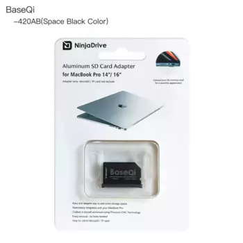 Для Macbook pro14 дюймов 16 дюймов M1/M2M3 Space Black Baseqi MicroSD адаптер алюминиевая память MiniDrive увеличение памяти 420AB