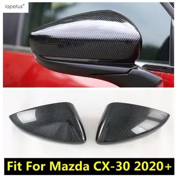 Для Mazda CX30 CX-30 2020-2024 автомобильное зеркало заднего вида, боковая крышка крыла, декоративная накладка, внешние аксессуары из углеродного волокна