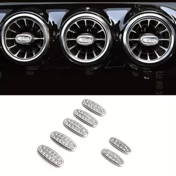 Для Mercedes Benz CLA Class CLA180 CLA200 CLA220 2020 2021, розетка для кондиционера, вентиляционное отверстие переменного тока, хрустальное декоративное кольцо, наклейка с бриллиантами