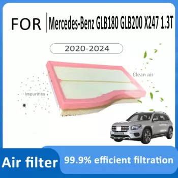 Для Mercedes Benz GLB180 GLB200 X247 1.3T 2020~2024 A2820940004 воздушный фильтр автомобильный фильтр с высоким расходом автомобильный фильтр двигателя аксессуары