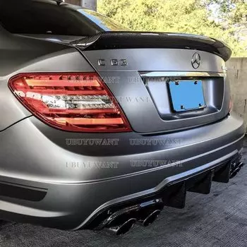 Для Mercedes Benz W204 C204 C63 am g C200 C250 C300 2Door/4DOOR 2008-2014 C Class Carbon Fiber Rear Trunk Boot Spoiler Wing Lip