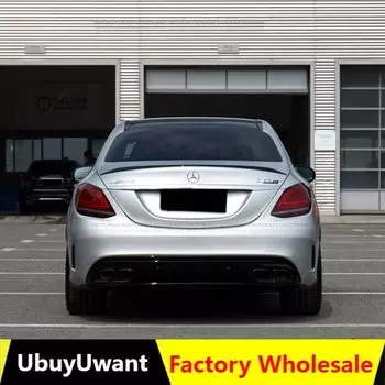 Для Mercedes W205 Спойлер 4Door Sedan C63 C43 стиль C180 C200 C260 ABS Пластик Хвостовое крыло Некрашенный и лаковый цвет Для Benz W205