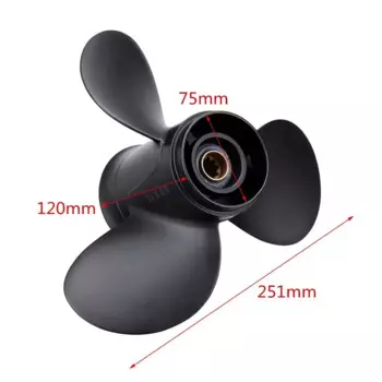 Для Mercury/Tohatsu/Nissan 25-30HP 3R0B 645230 / 48- 896896 Морской гребной винт A40, алюминиевый 3-лопастной подвесной гребной винт 9,9 x 11