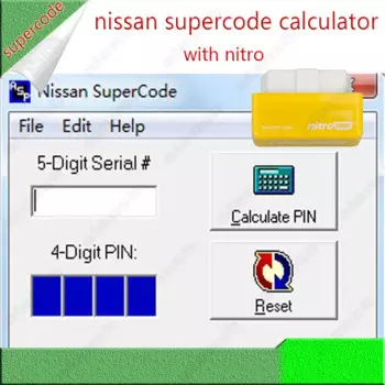Для Nissan Supercode Super Code Pin код калькулятор с Nitro