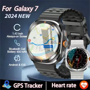 Для Samsung Galaxy Watch 7 Ultra GPS NFC Смарт-часы Спорт на открытом воздухе Мужской Compas AMOLED BT Call IP68 Galaxy 6 Модернизированные умные часы