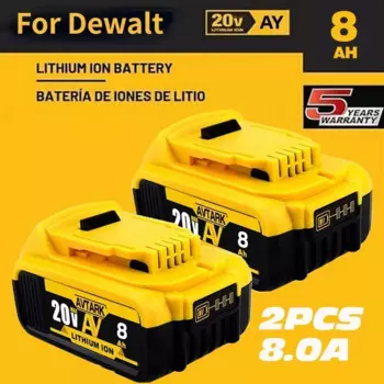 Для шуруповерта Dewalt 20 в 8000 мАч/Ач, литий-ионный аккумулятор DCB200 DCB612 DCB609 DCB205 DCB200 DCB182 для инструментов Dewalt 20 в