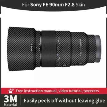 Для Sony FE 90 мм F2,8 макрокамера объектив кожи Sony 90 мм кожа против царапин наклейка на объектив камеры защитная пленка