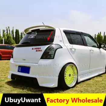 Для Suzuki Swift 2005-2012 Высококачественный задний спойлер из углеродного волокна