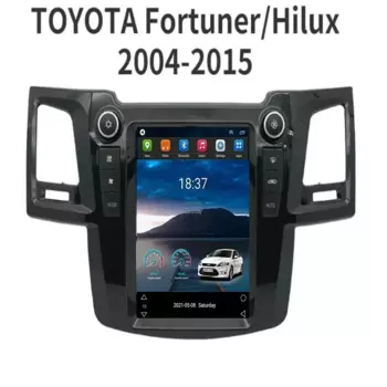 Для Tesla Style 2Din Android13 Автомобильный радиоприемник для TOYOTA FortunerHilux 2004-2015 Мультимедийный видеоплеер GPS Стерео Carplay DSP RDS