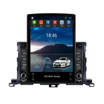 Для Tesla Style 2Din Android13 Автомобильный радиоприемник для TOYOTA Highlander 2015-2035 Мультимедийный видеоплеер GPS Стерео Carplay DSP RDS Cam