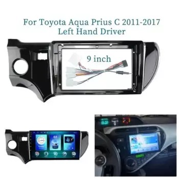 Для Toyota Aqua Prius C LHD 2011-2017 9-дюймовый автомобильный адаптер рамки Android Радио Стерео приборная панель Монтажная панель Комплект пластин
