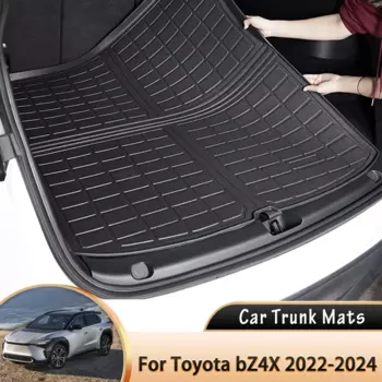 Для Toyota bZ4X EA10 Subaru Solterra 2023, подкладка для багажника автомобиля, задние коврики для багажника, поднос для багажа, водонепроницаемые аксессуары для ковров