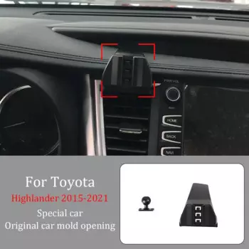 Для Toyota Highlander 2015-2021 автомобильный держатель телефона беспроводное зарядное устройство автоматический навигационный кронштейн