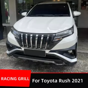 Для Toyota Rush 2021, гоночные грили для автомобиля, накладка на переднюю решетку, передняя крышка двигателя автомобиля, внешнее обновление, аксессуары для тюнинга