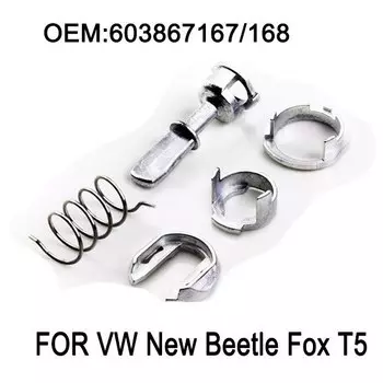 Для VW New Beetle Fox T5 Transporter V Polo 9N Ремонтный комплект цилиндра дверного замка. Длина: 38,5 мм, 2/3-дверные передние левые или правые