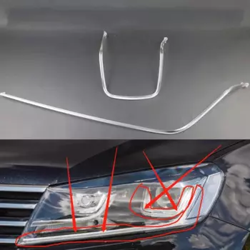 Для VW Touareg 16-18 светодиодный DRL Передняя фара светильник Направляющая Пластина для дневных ходовых устройств