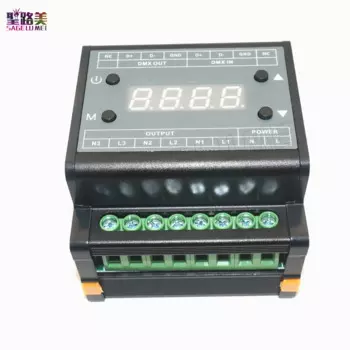DMX302 Triac DMX регулятор яркости светодиода 3CH контроллер AC110V-240V 50 Гц/60 Гц Выход высокого напряжения 3 канала для панельных фонарей